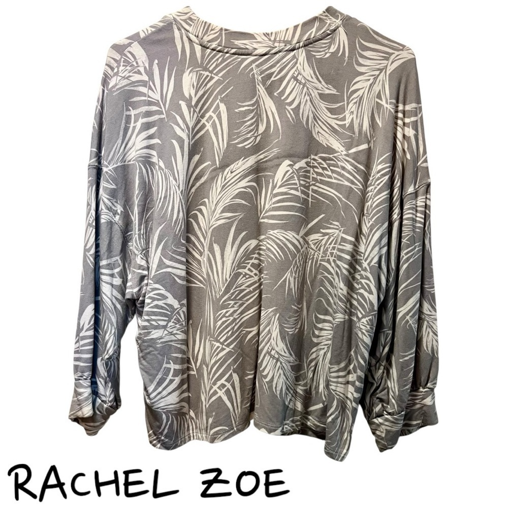Rachel Zoe Gray and White Blouse Relaxed Fit